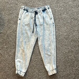 Light Wash Denim Joggers